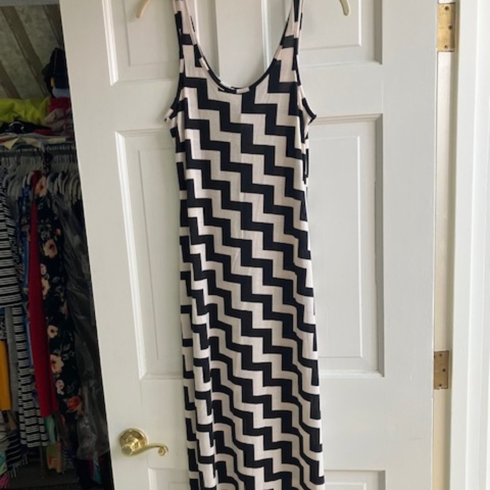 Chevron print maxi dress
